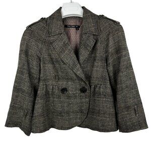 ❣️SOLD❣️ MARC AUREL Blazer Jacket Brown Plaid